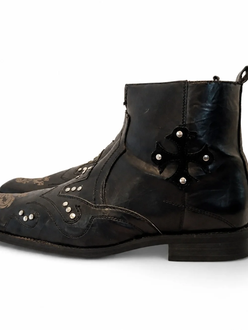 Vintage Faranzi leather ankle boots - Mens Size, 11